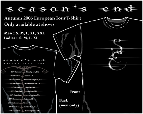 Autumn 2006 European Tour T-Shirts